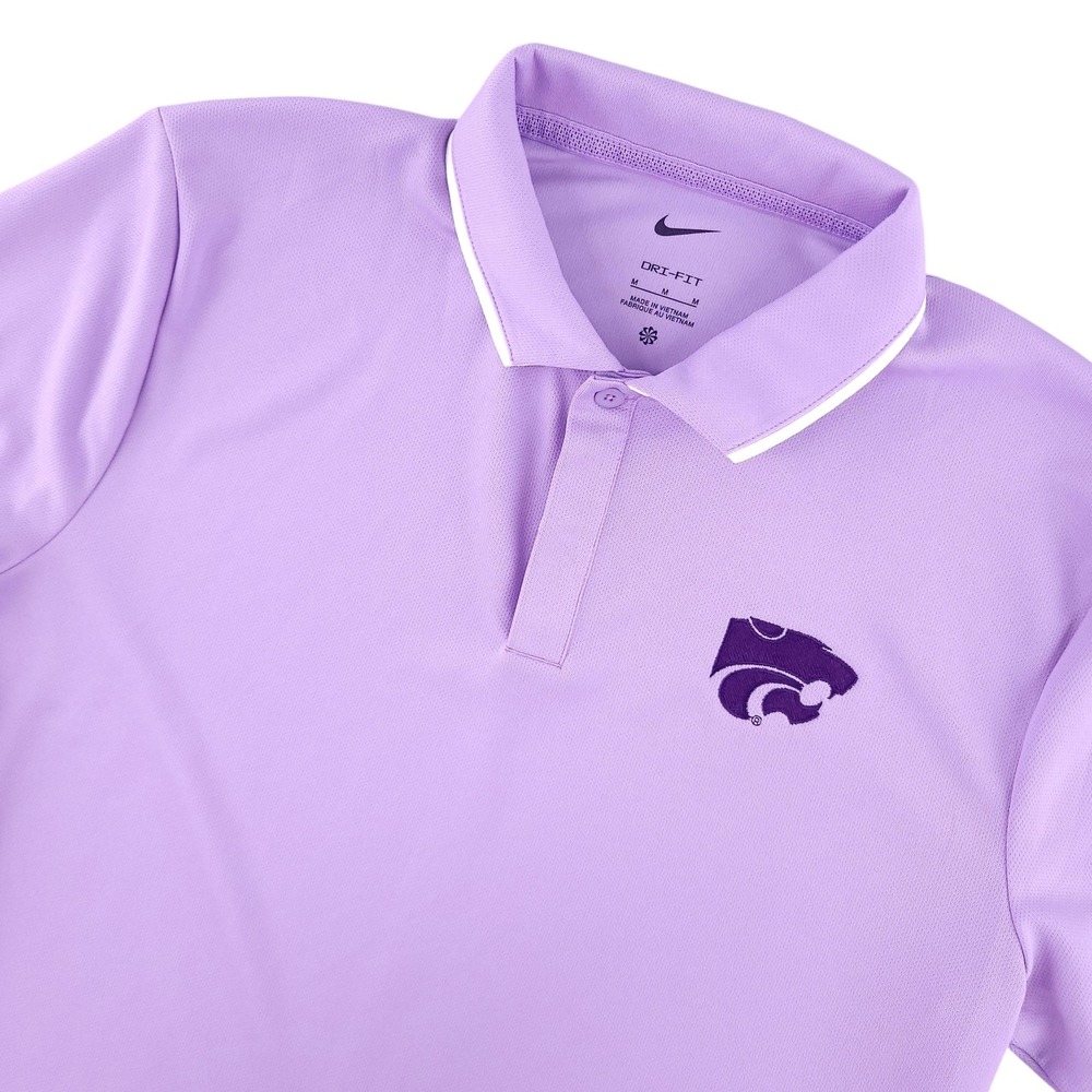 Kansas State Wildcats Shirt Mens Medium Purple NCAA Golf Nike Dri Fit Polo Golf
